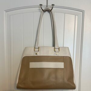 Elegant Two-Tone Tote Bag